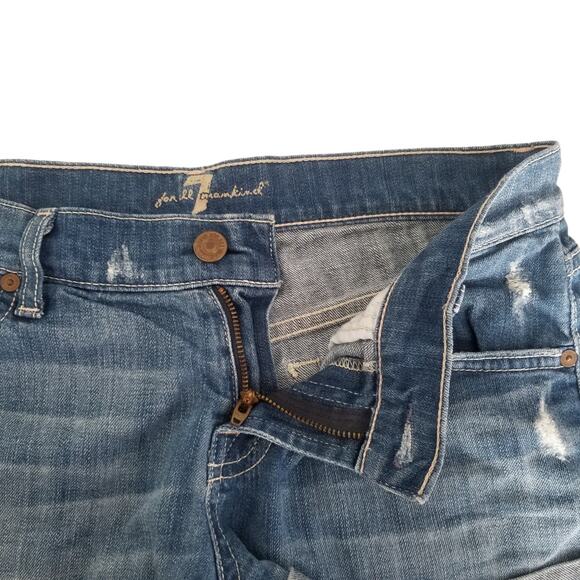 7 For All Mankind Rolled Cuff Denim Shorts, Size 26W - Picture 9 of 12